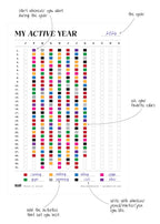 My Active Year Poster - Analog Habit Tracker (cm)